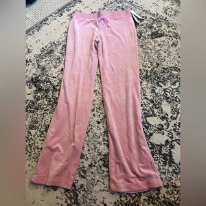 Juicy Pink Velour Flare Pants size M